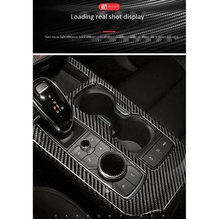 For Cadillac XT4 2018-2020 Real Carbon Fiber Central Console Knob Sticker Trim