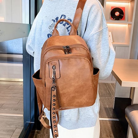 Multifunction Women Alligator Leather Teenager Girls School Backpacks Vintage Shoulder Bags Brown Multifunction Women Alligator Leather Teenager Girls School Backpacks Vintage Shoulder Bags Brown