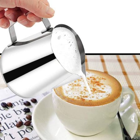 Milk Frothing Pitcher 600 Ml Milk Jug With Scale Cup Ml Ounce Stainless Steel Milk Pitcher Cup Coffee Latte Jug Buy Milk Frothing Pitcher 600 Ml Milk Jug With Scale Cup Ml Ounce