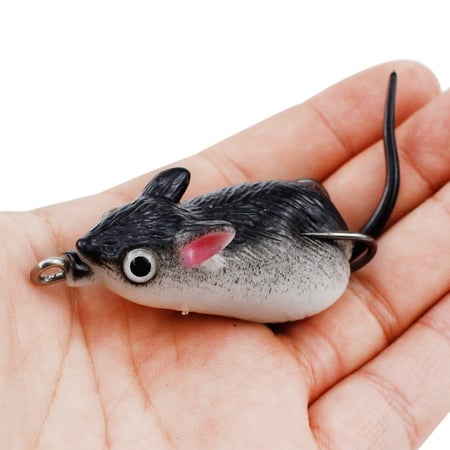 Lifelike Soft Rubber Mice Rat Mouse Fishing Lure Bait Tackle Hook Bass Baits 6A