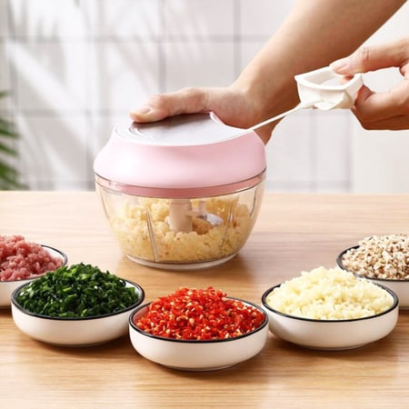 Powerful Hand Food Chopper Meat Grinder Mincer Mixer Vegetable Nuts Shredder 01 