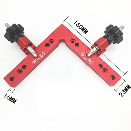 Boxes 160mm x 160mm 6.3×6.3 90 Degrees Positioning Squares Right Angle Clamps Woodworking Cabinets Aluminium Alloy L-Type Corner Clamp Woodworking Carpenter Clamping Tool for Picture Frames 