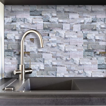 Kitchen Bathroom Peel And Stick 3D Self Adhesive Mosaic Stair Wall Tile Sticker