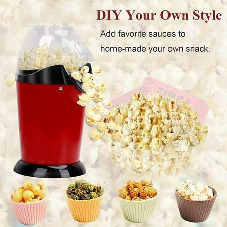 Popcorn Maker Hot Air Popcorn Popper 1200W With Measuring Cup No Oil For Home Party Pop-Corn Machine Us Plug - Buy Popcorn Maker Hot Air Popcorn Popper 1200W With Measuring Cup No