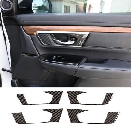 FOR HONDA CR-V CRV 2017-2020 2019 carbon fiber  inner door panel cover trim 4pcs