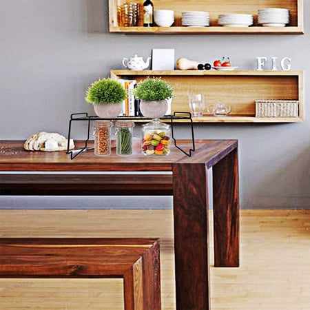 3pack Stackable Kitchen Cabinet Shelf, Kitchen Cabinet Stackable Shelves