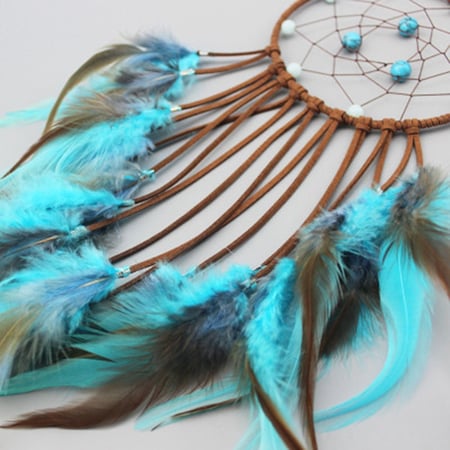 5 Feathers for Hair Extensions 4-7 in Length Indian Blue Wide Fluffy Feathers f