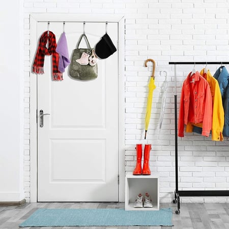 Adjustable Over The Door Hook Hanger Hanging Hooks Metal Cabinet Single 20 Door Hook Hanger Hanging Hooks, Over The Cabinet Door Single Hooks
