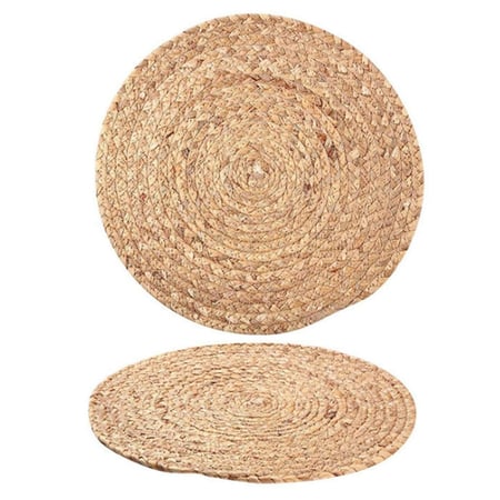 4pcs Kitchen Table Mat Round Placemat Coasters Natural Straw Placemats Cup Coaster Accessories Home Decoration 4pcs Kitchen Table Mat Round Placemat, Round Straw Placemats
