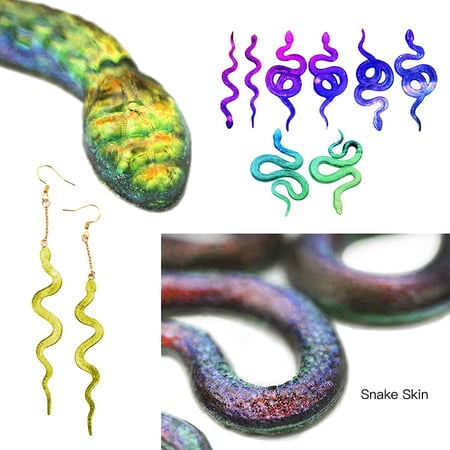Snake Earring Epoxy Resin Mold Keychain Pendant Silicone Mould DIY Craft Tool