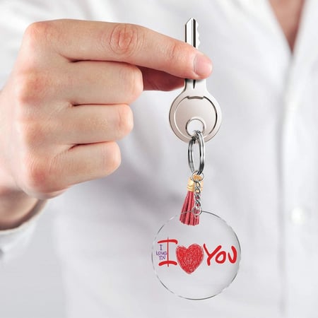 120pcs Acrylic Keychain Blanks with Tassels Key Rings Kit for DIY Keychain Craft