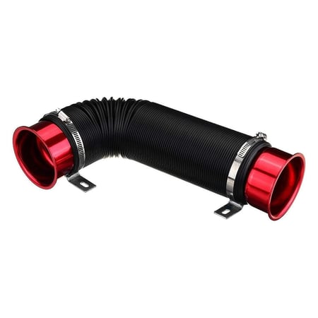 76mm 1M Car Air Intake Cold Pipe Flexible Duct Feed Hose Induction Kit   ·~