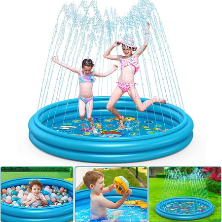 172cm Inflatable Sprinkler Splash Pad Play Mat Water Toys Swimming Pool for Kids 