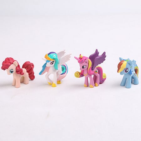 12pcs/Set Lot My Little Pony Friendship Is Magic Action Figure Rainbow Kids Toys