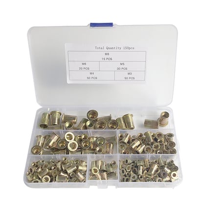 Steel for Fastening 165PCs Easy to Install Hardware Fastener Nuts