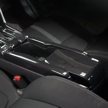 For 2016-2020 Honda Civic 10th Carbon Fiber Console Dashboard Cover Trim Decor