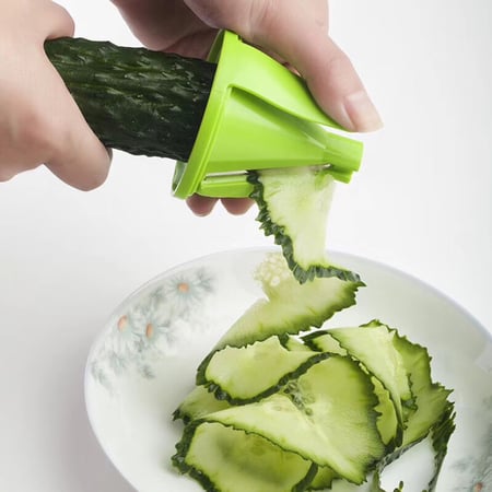 Portable Vegetable Rotate Spiralizer Handheld Slicer Peeler Kitchen Gadget