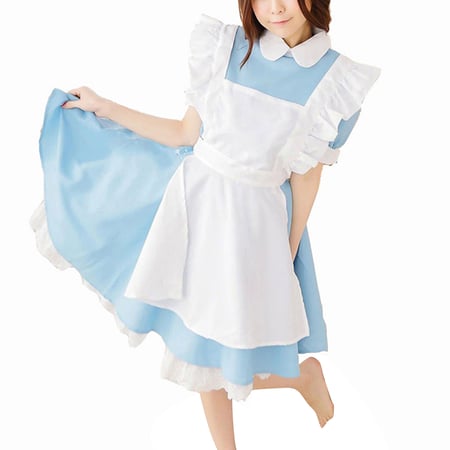 Cosplay Waitress One Piece Suit Maid Outfit Dress Polyester Alice Fantasy Wonderland Blue Light Tone Costume Buy Cosplay Waitress One Piece Suit Maid Outfit Dress Polyester Alice Fantasy Wonderland Blue Light Tone Costume