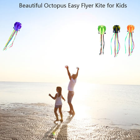 2Pk Colors autiful Large Easy Flyer Kite for Kids software octopus Beach or Park 