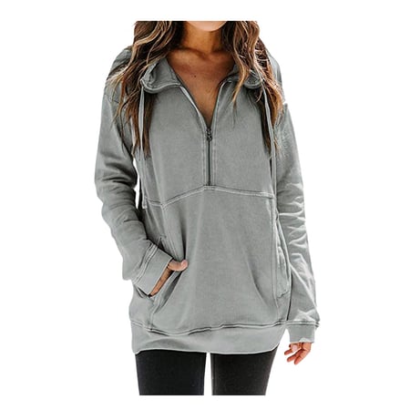 Women Quarter Zip Sweatshirts Long Sleeve Oversized Pullover Tunics With Pockets - Buy Women Quarter Zip Sweatshirts Long Sleeve Oversized Pullover Tunics With Pockets In Tashkent And Uzbekistan Prices Reviews Zoodmall