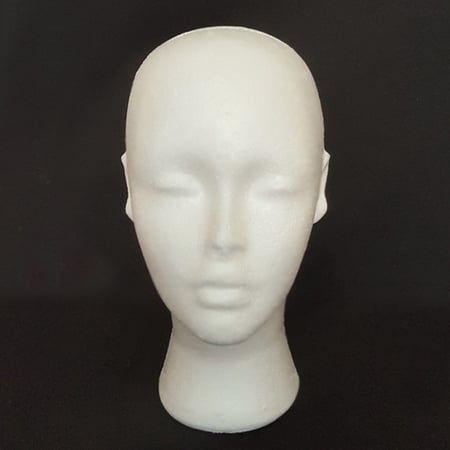 Female Styrofoam Mannequin Female Head Model Dummy Wig Glasses Display Stand 