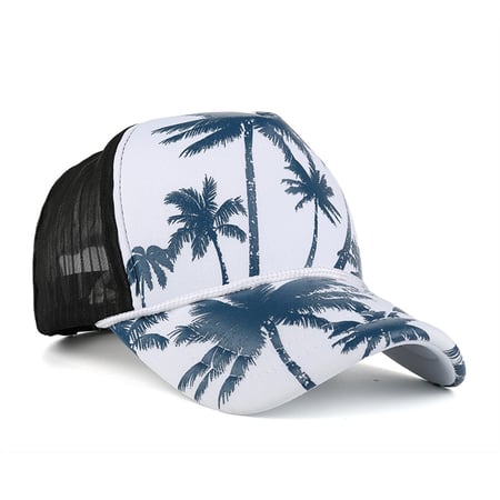 Unisex Men Women Snapback Adjustable Baseball Cap Hip Hop Hat Coconut Tree Print