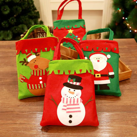 Christmas Candy Bag Santa Claus Snowmen Gift Bag Children Storage Bag 