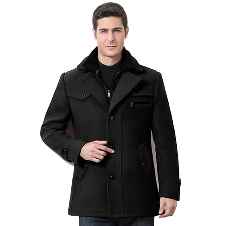Mens Winter Thickened Warm Woolen Coat, Is A Trench Coat Business Casual