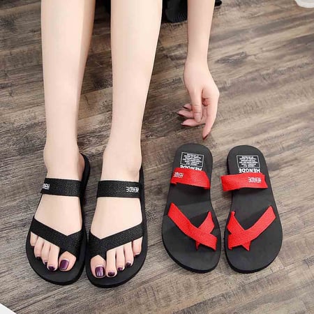 Women Summer Sandals Non-Slip Flip Flops Sandals Flat Beach Slippers Shoes