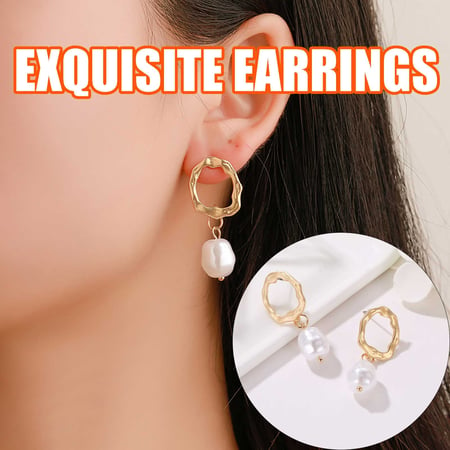 DENER Women Ladies Girls Earrings,Wave Piercing Ear Clips Stud Hoop Dangle Drop Eardrop Earrings