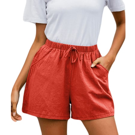 Linen Shorts Women's Plus Size on Women Guides