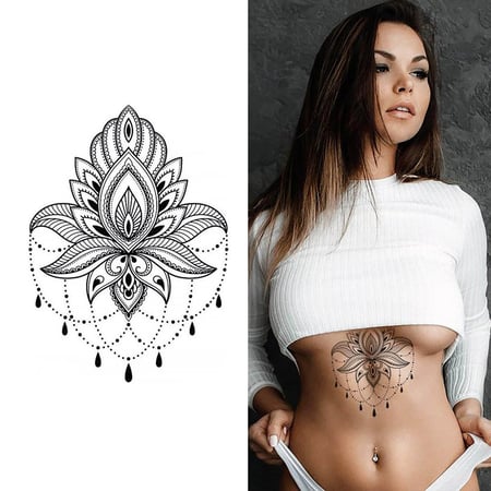 Lace tattoo underboob Lace Mandala