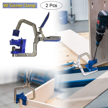 90 Degree Corner Clamp Face Frame Woodworking Fixture Fit Auto-adjustable Angle 