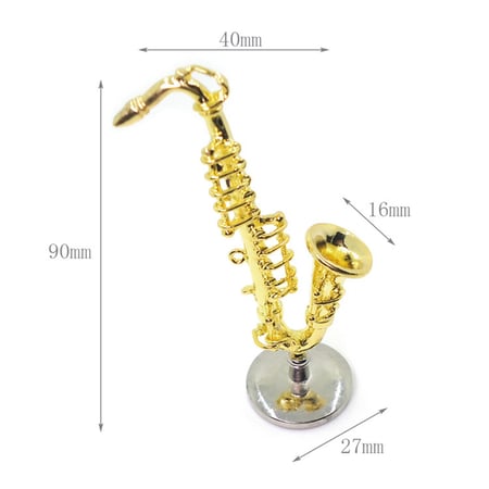 Fashion 1/6 Scale Dollhouse Figurines Miniatures Artificial Saxophone Craft \\US