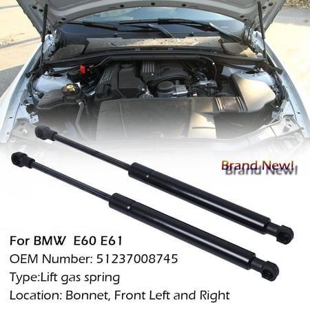 Cdrox 1 Pair Bonnet Hood Gas Struts for BMW E60 E61 E60 E61 525i 525Xi 528i 530i 530Xi 535i 545i 51237008745