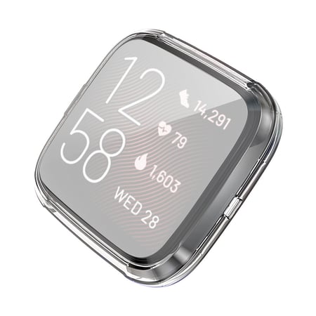 Ultra-Slim Electroplate Transparent TPU Case Cover Protect for Fitbit versa 2 A 