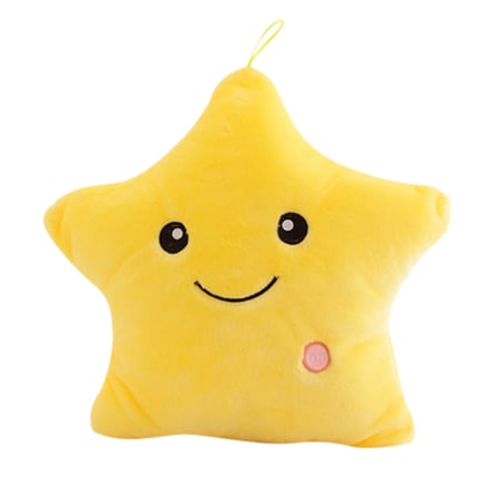 Five-pointed Star Luminous Pillow Cute Colorful  Soft Plush Glowing Children Toy 