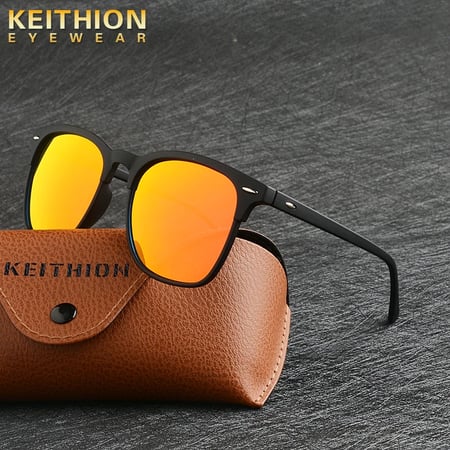 KEITHION Men's Retro Polarized Metal Sunglasses Glasses Driving Fishing Eyewear 