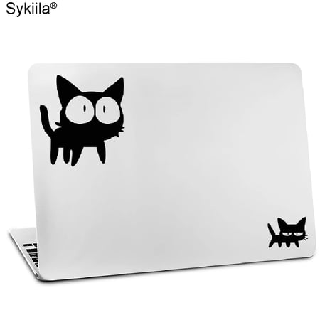 white apple laptop sticker