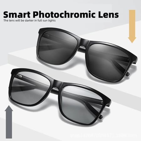 Men Photochromic Polarized Sunglasses Transition Lens Outdoor Square Glasses New 