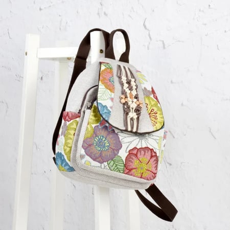 Convertible Small Mini Crocheted Backpack Rucksack Daypack Shoulder Bag Purse