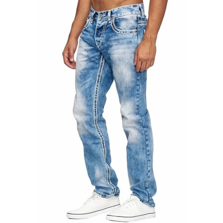Mens Ripped Slim Fit Motorcycle Holes Streetwear Denim Jeans,Zipper Pants 