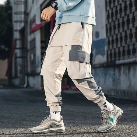 Pants Men Cargo Pants Streetwear Joggers Harem Hip Hop Pants Elastic Waist Loose Baggy Ankle Length Trousers Korean Style Men Buy Pants Men Cargo Pants Streetwear Joggers Harem Hip Hop Pants