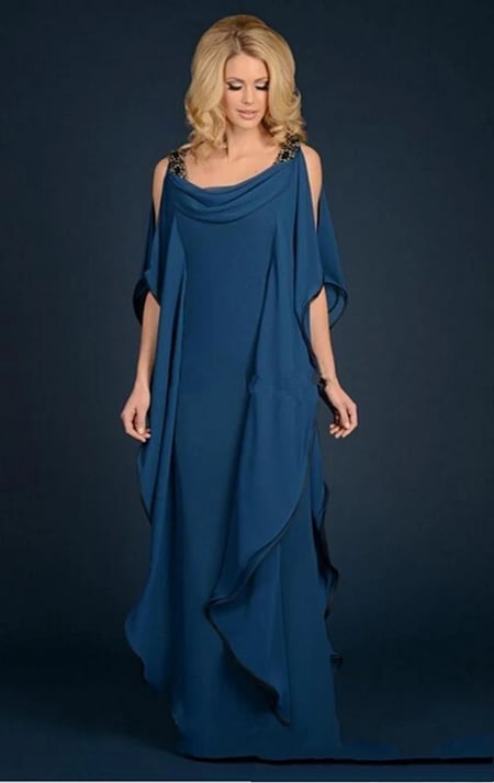 navy blue mother of the bride dress