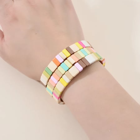 2019 Gifts Candy Multilayer Beads Bracelet Bangles Jewelry Women Gift Wrist Band