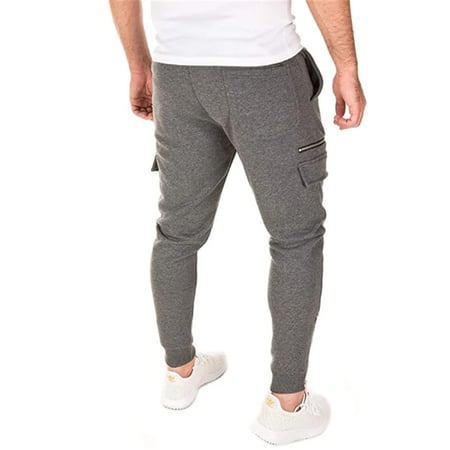 2020 New Men Joggers Male Sweatpants Zipper Pocket Trousers Casual Pants Gym