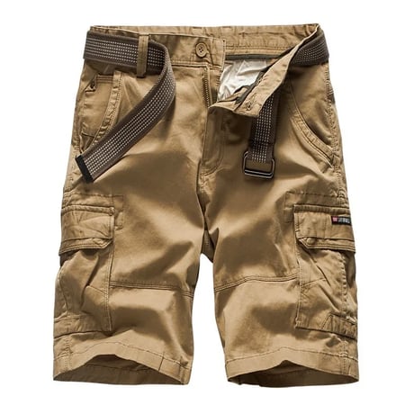 Mens Summer Large Size Cotton Camouflage Loose Multi Pockets Cargo Shorts