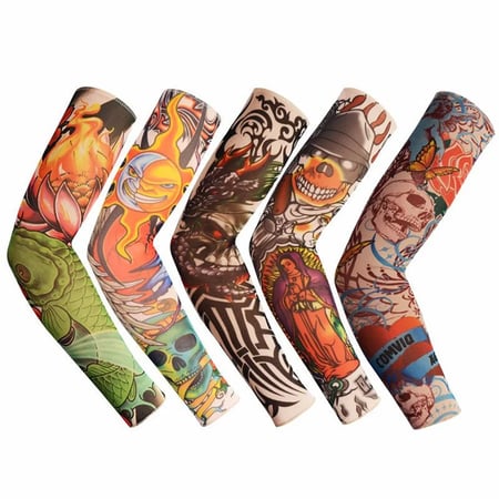 2020 New Tattoo Sleeve Gloves Arm Sun Protection Gloves Men Fake Tattoo Sleeves Warmer Men Epautlet Shirt Tatoo - buy 2020 New Tattoo Sleeve Gloves Arm Warmers Sun Protection Gloves