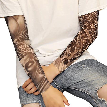 2020 New Tattoo Sleeve Gloves Arm Sun Protection Gloves Men Fake Tattoo Sleeves Warmer Men Epautlet Shirt Tatoo - buy 2020 New Tattoo Sleeve Gloves Arm Warmers Sun Protection Gloves