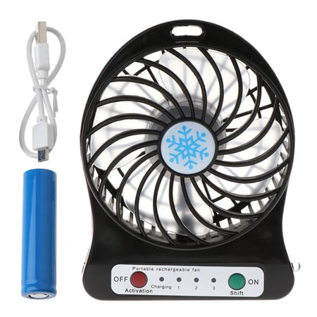 Color : Blue Air Cooler Mini Table Fan Night Light Handheld Charging Desktop Fan Small Portable USB Adjustable Angle Fan 